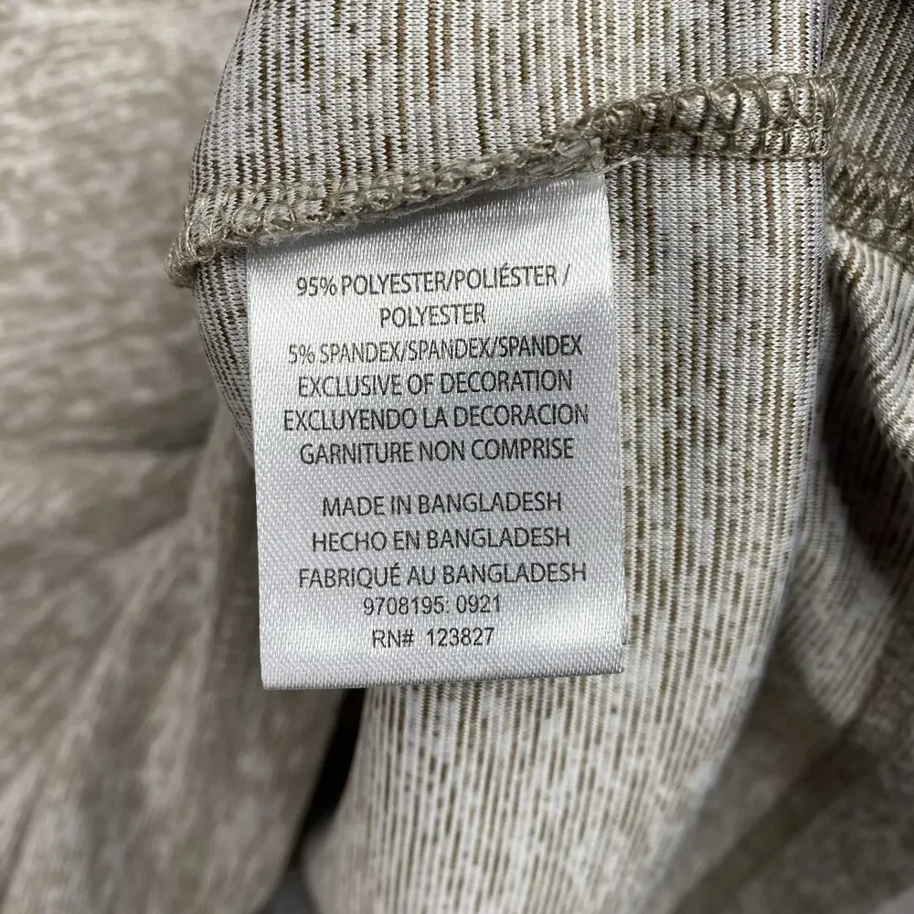 Essex Crossing Henley Shirt Men M Tan Heather Super Soft Stretch Long Sleeve